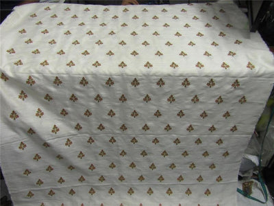 Embroider jacquard brocade fabric ivory color 44 inches BRO591[1]