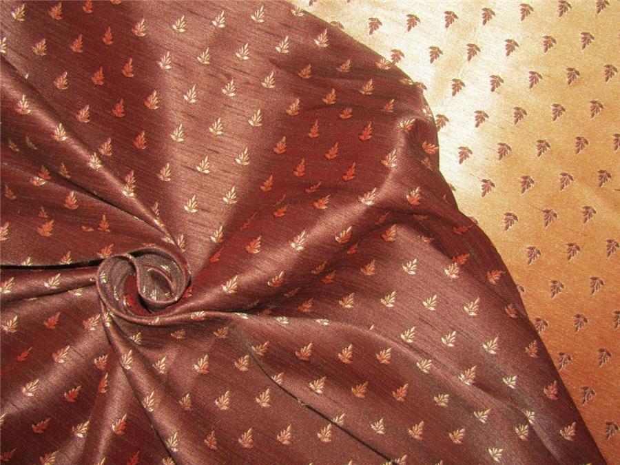 Reversible Silk Brocade Fabric Brown X gold color 58 inches