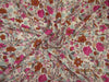 Modal printed fabric Ivory, pink,brown 44&quot; wide-floral