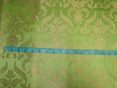 Brocade fabric Apple green x metallic gold 44&quot;BRO593[4]