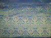 Brocade fabric blue x metallic Gold 48" wide BRO600[1]