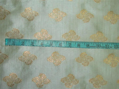Brocade fabric blue X metallic gold color 44" wide BRO601[3]