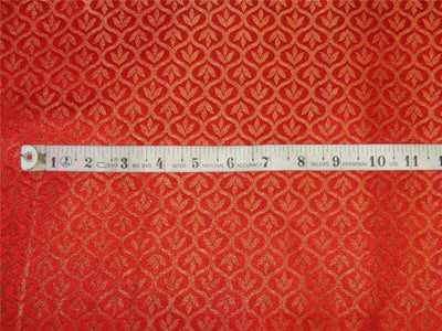 Reversible Brocade fabric Red X gold color 44&quot;