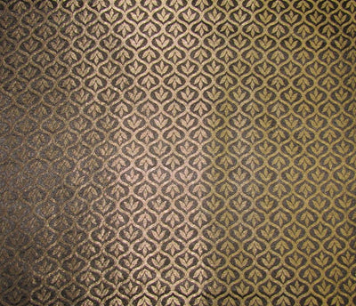 Reversible Brocade fabric Black X gold color 44&quot;