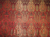 Silk Brocade Fabric Red X Black And Metallic Gold 44" wide BRO602[1]