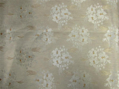 Reversible Brocade Fabric beige x gold 58&quot;