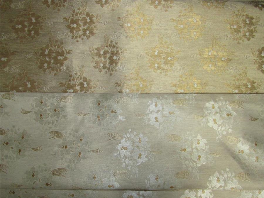 Reversible Brocade Fabric beige x gold 58&quot;