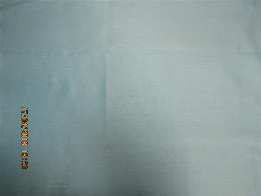 silk / cotton spun yarn sheer chanderi fabric baby blue color 44 inch wide