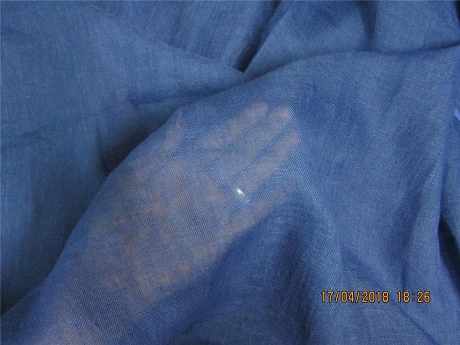 Sheer Gauze Linen--Dark blue Thin Transparent Linen Fabric 58&quot;