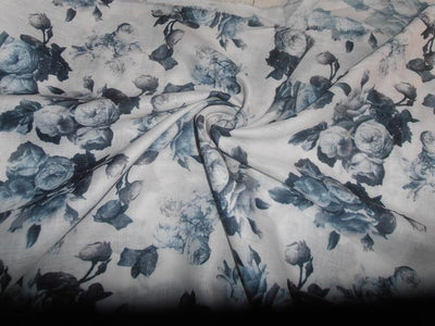 polyester cotton linen fabric 57 inch wide-floral printed