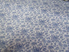 100% COTTON SATIN blue floral print 58" wide using Discharge Printing Method [8686]