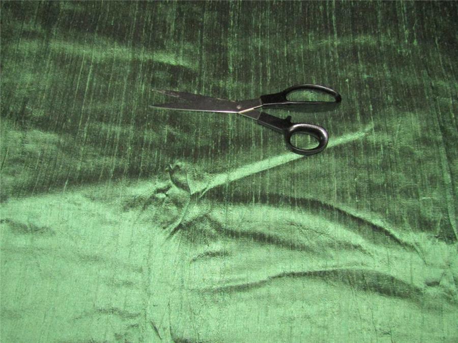 100% Pure SILK Dupioni FABRIC Green x black color 54&quot; wide with slubs*MM75[4]