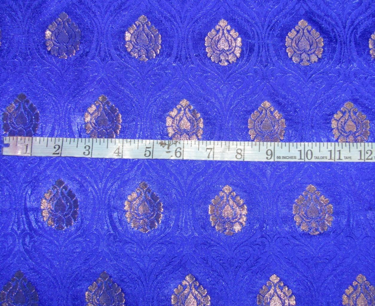 Brocade Fabric Royal blue x gold 44&quot; wide