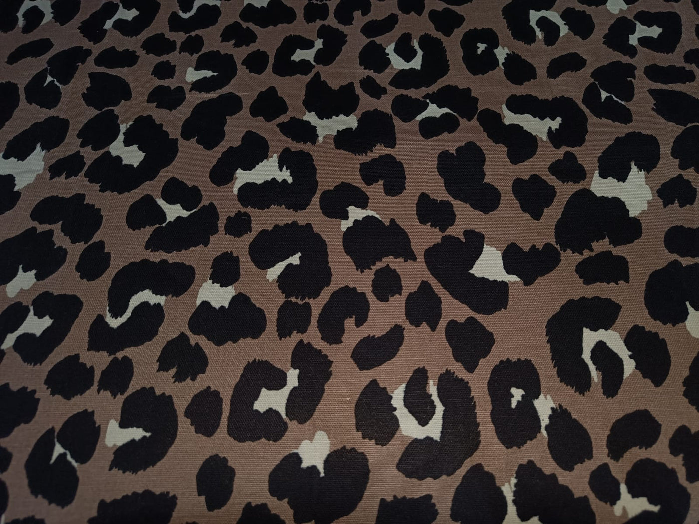 100% Linen fabric printed with cheetah design 58" wide
