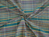 100% PURE SILK DUPIONI FABRIC MULTI COLOR PLAIDS 54" WIDE DUPCROLL2