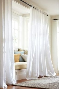 100% silk dupion lined Grommet curtain white ivory color 100&quot; wide x 84&quot; long