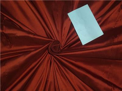 100% PURE SILK DUPION FABRIC RUST COLOR 54&quot;wide DUP2[7]