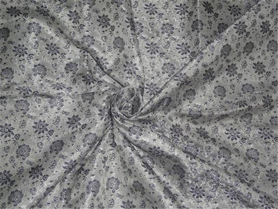 Brocade fabric Sliver X Navy Blue Color 44&quot;BRO465[1]