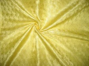 Silk Brocade fabric Bright Lime Yellow Colour BRO64[5]