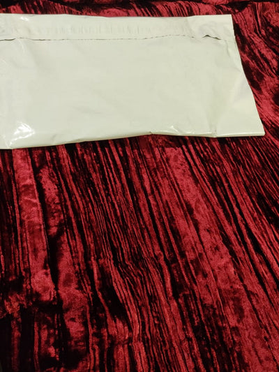 100% Crushed Velvet Red Wine Fabric ~ 44&quot; wide