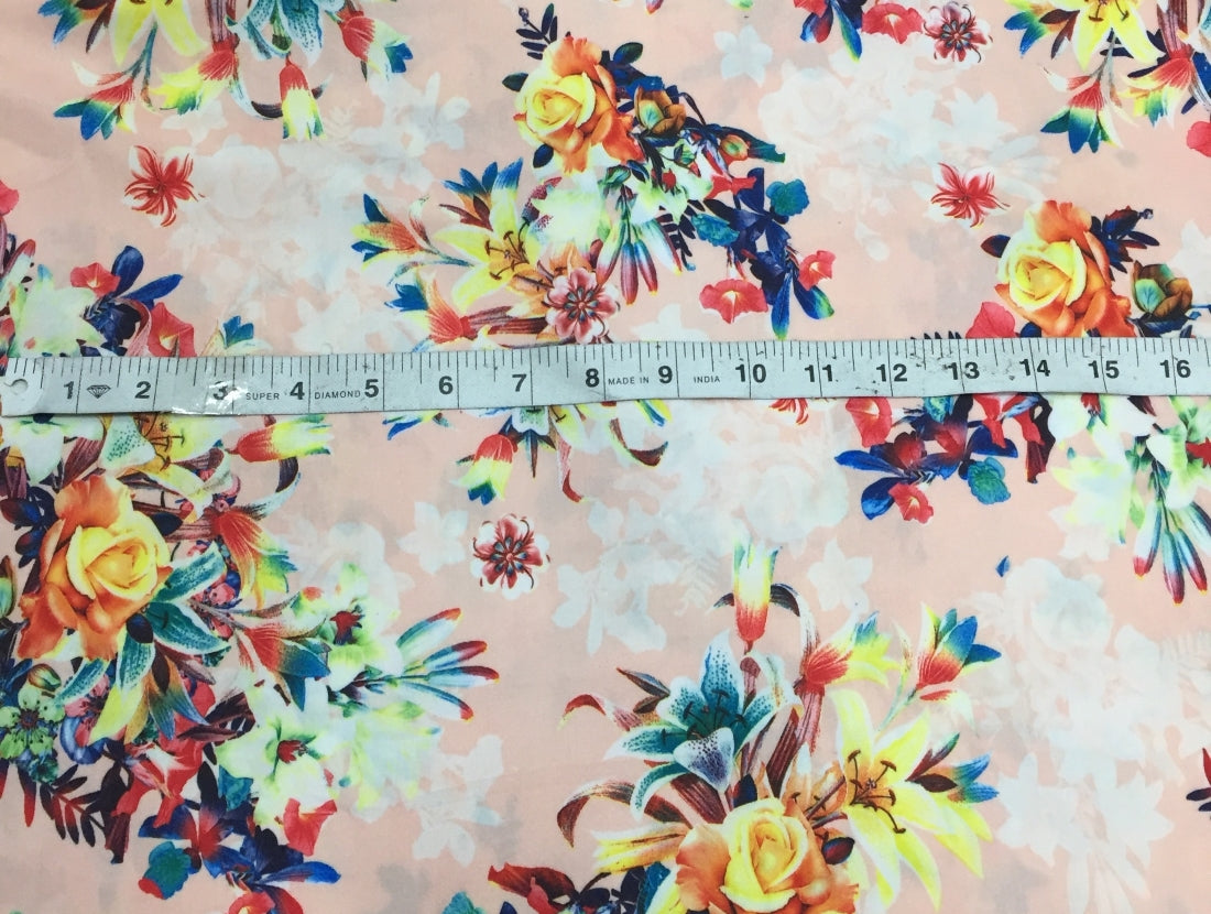 Viscose Rayon Digital Floral Print Modal fabrics 58&quot; wide