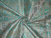 Heavy Silk Brocade Fabric Blue X Metallic Gold Color 36" wide BRO515[4]