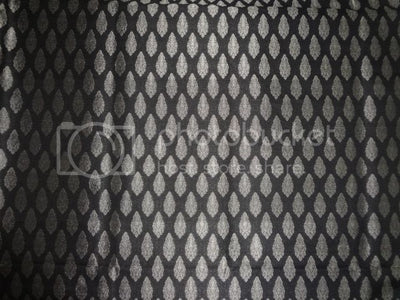 Spun Brocade Fabric Black &amp; Light Grey color 44" wide BRO366[4]