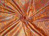 Silk Brocade Fabric Orange, Green x Red Color 44" WIDE BRO521[2]