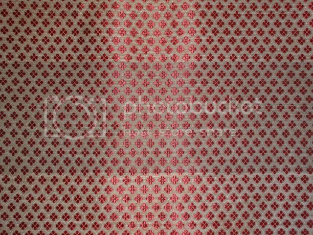 Spun Brocade Fabric Beige &amp; Red color 44&quot;