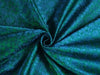 Brocade Fabric Green &amp; Blue color Vestment Design 44" wide BRO213[4]