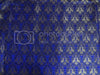 Silk Brocade fabric Ink Blue,Dark Blue &amp; Metallic Gold Color 44&quot;