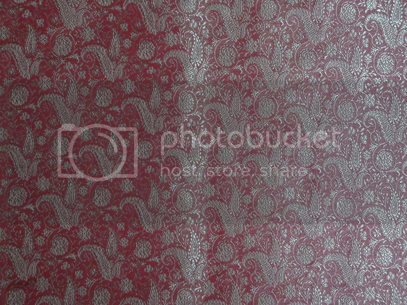 Pure Silk Brocade fabric Pink &amp; Ivory 44" wide BRO216[6]
