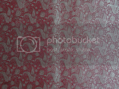 Pure Silk Brocade fabric Pink &amp; Ivory 44" wide BRO216[6]