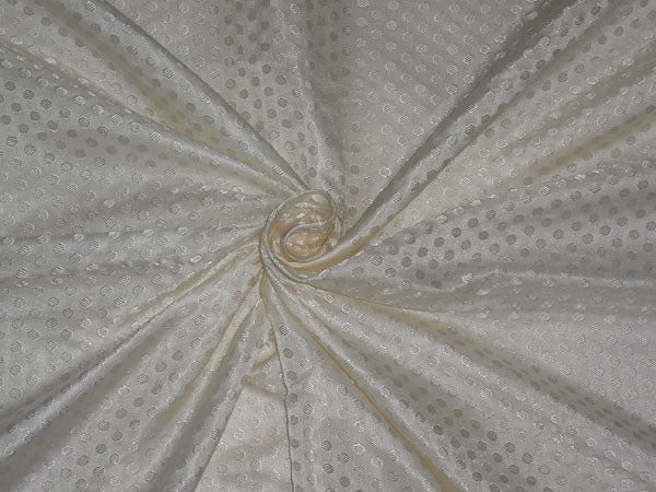 Silk Brocade Fabric Ivory Cream Color 44" WIDE BRO387[2]