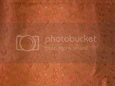 Spun Silk Brocade fabric Rusty Orange Colour 44" wide BRO376[2]
