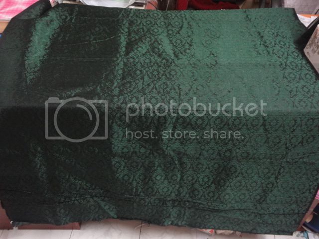Spun Brocade Fabric Forest Green color 44&quot;