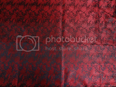 Silk Brocade Red &amp; Black Color 44" wide BRO221[1]