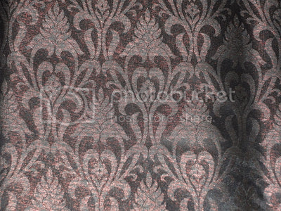 SPUN BROCADE FABRIC Black & Metallic Copper COLOUR 44" wide BRO223[6]