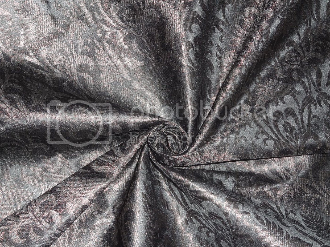 SPUN BROCADE FABRIC Black & Metallic Copper COLOUR 44" wide BRO223[6]