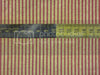PURE SILK Dupioni FABRIC Yellow &amp; Red color Stripes