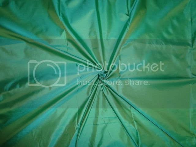 Sea Blue x Sea Green colour Silk Dutchess Satin fabric