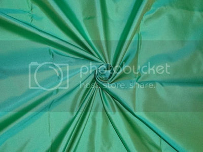 Sea Blue x Sea Green colour Silk Dutchess Satin fabric