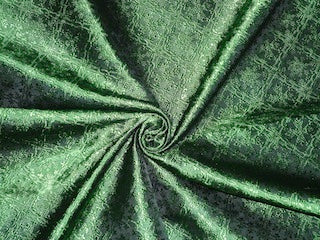 SILK BROCADE vestment FABRIC Green &amp; Black color BRO227[2]