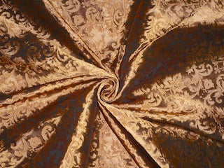 BROCADE jacquard FABRIC Sunrise Golden Brown COLOR 44" wide BRO226[1]