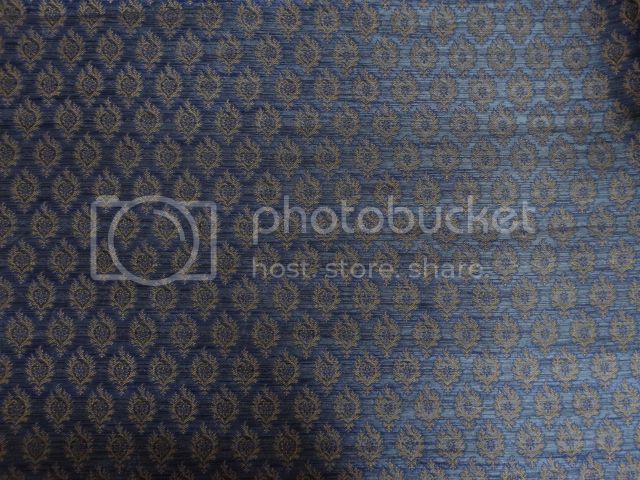 SPUN BROCADE FABRIC GOLD,GREY &amp; BLUE COLOUR 44" WIDE BRO388[2]