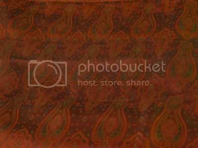 Pure Silk Brocade fabric Green,Rust &amp; Red 44" wide BRO209[6]