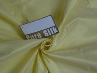 100% Pure SILK TAFFETA FABRIC Golden Yellow continuous piece