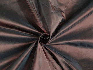 100% Pure SILK TAFFETA FABRIC Black x Wine colour 60&quot; wide 5.45 yards continuous piece