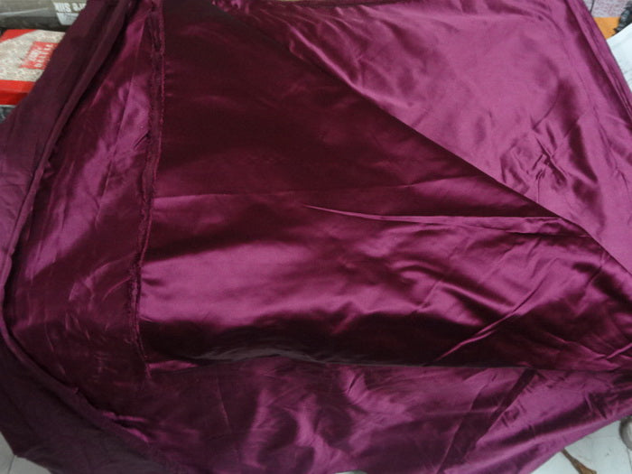 66 MOMME SILK DUTCHESS SATIN FABRIC dark Aubergine color 54" wide