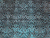 Spun Brocade Fabric Black & Metallic Blue colour 44" wide BRO303[3]